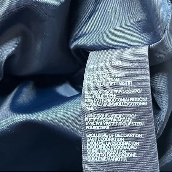 Tommy Hilfiger Women’s Navy Utility Rain Military Jacket Coat Black Blue Small - Picture 7 of 10